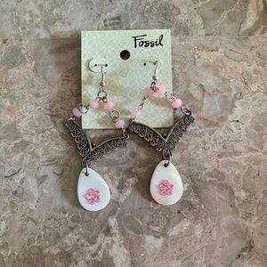 NWT FOSSIL Dangle Style Earrings 3.5”